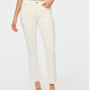 J. Crew Factory White Cropped Ankle Jeans